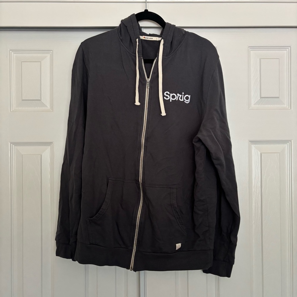 Marine Layer Charcoal Zip-Up Hoodie